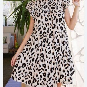 JODIFL Leopard Print Mini Dress